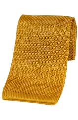 Soprano Gold Knitted Silk Tie