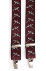 Soprano Flying Pheasant Burgundy 35mm X Style Braces