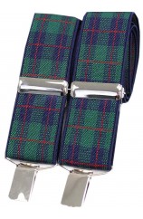 Soprano Black Watch Tartan Patterned 35mm X Style Braces