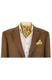 Soprano Silk Twill Gold Paisley Cravat