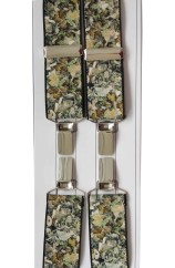 Camouflage Patterned 35mm Elastic X Back 4 Clip Trouser Braces