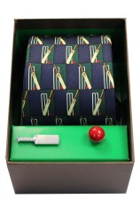 Soprano Cricket Themed Tie Cufflink Set