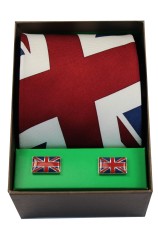 Union Jack Tie Cufflink Set