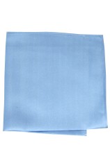 Soprano Sky Blue Satin Silk Mens Pocket Square
