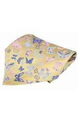 Posh & Dandy Butterflies on Yellow Ground Silk Pocket Square