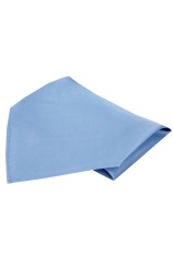 Soprano Sky Blue Satin Silk Mens Pocket Square