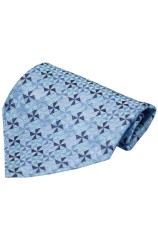 Blue Windmill Design Silk Hanky