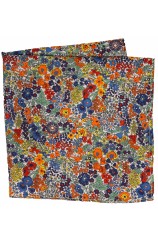 Posh And Dandy Busy Floral Multi Coloured Silk Pocket Square