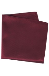 Soprano Plain Wine Diagonal Twill Mens Silk Pocket Squares