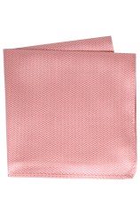 Soprano Pink Herringbone Silk Hanky