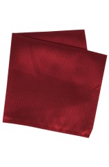 Soprano Burgundy Herringbone Silk Pocket Square