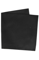 Soprano Black Herringbone Silk Hanky