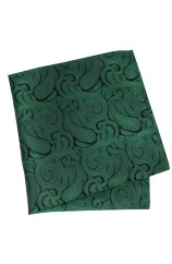 Soprano Racing Green Paisley Silk Pocket Hanky