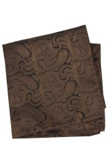 Soprano Brown Paisley Silk Pocket Hanky