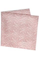 Soprano Pink Tonal Paisley Silk Pocket Hanky