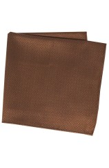 Soprano Brown Herringbone Silk Hanky