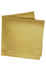 Soprano Gold Herringbone Silk Pocket Square