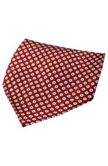 Soprano Red With White And Blue Spots Silk Hanky