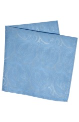 Soprano Sky Blue Ground Paisley Luxury Silk Hanky