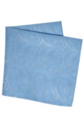 Soprano Sky Blue Ground Paisley Luxury Silk Hanky