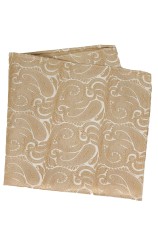 Soprano Beige Paisley Luxury Silk Hanky