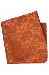 Soprano Copper Paisley Luxury Silk Hanky