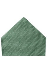 Soprano Duck Egg Green Herringbone Silk Hanky