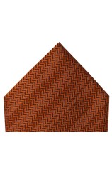 Soprano Rust Herringbone Silk Hanky