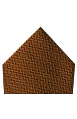 Soprano Copper Herringbone Silk Hanky