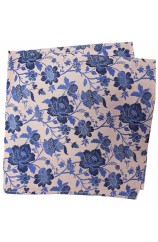 Soprano Pastel Pink Floral Pattern Silk Handkerchief