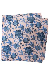 Soprano Pastel Pink Floral Pattern Silk Handkerchief