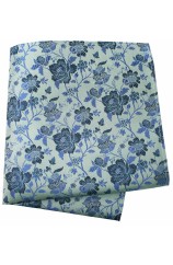 Soprano Duck Egg Blue Floral Pattern Silk Handkerchief