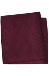 Soprano Wine Tonal Paisley Silk Pocket Hanky