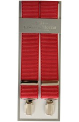 Erwin & Morris Made In UK Red & White Pin Dot 35mm 4 Clip Braces