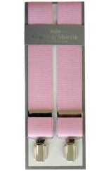 Erwin & Morris Made In UK Pink 35mm 4 Clip Braces