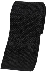 Soprano Black Knitted Polyester Tie