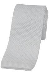 Soprano White Knitted Polyester Tie