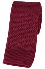 Soprano Burgundy Knitted Polyester Tie