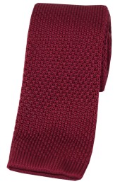 Soprano Burgundy Knitted Polyester Tie