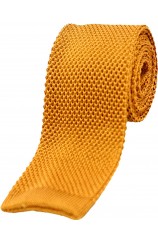 Soprano Burnt Orange Plain Knitted Silk Tie