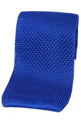 Soprano Royal Blue Plain Knitted Silk Tie