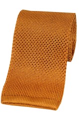 Soprano Burnt Orange Knitted Silk Tie