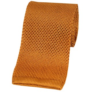 Soprano Burnt Orange Knitted Silk Tie