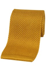 Soprano Gold Knitted Silk Tie