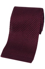 Soprano Wine Knitted Silk Tie