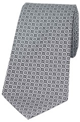 Soprano Grey Neat Mosaic Polyester Morning Tie