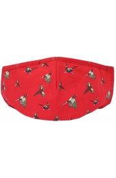 Red Flying Pheasants 100% Cotton Washable And Reusable Face Mask 