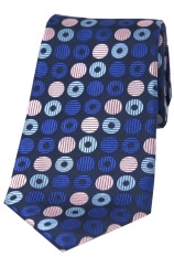 Posh And Dandy Multi Coloured Circles Silk Tie