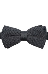 Soprano Pre-tied Slate-Grey Knitted Polyester Bow Tie