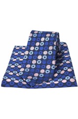 Posh And Dandy Multi Coloured Circles Silk Tie And Pocket Square